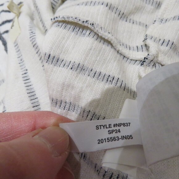 MADEWELL Split-Crewneck Cardigan Tank Top in Lighthouse Stripe Large Preppy - Picture 14 of 14